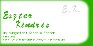 eszter kindris business card